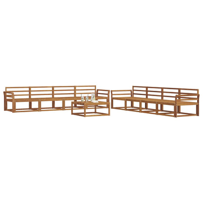 vidaXL Outdoor Sofa Set 9 pcs Natural Solid Acacia Wood