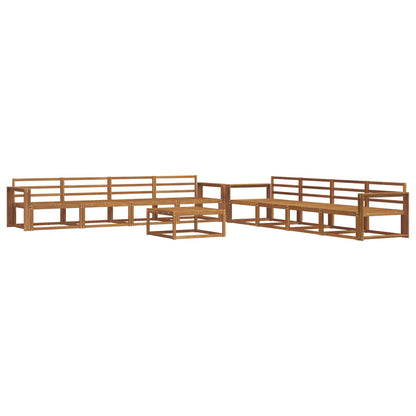 vidaXL Outdoor Sofa Set 9 pcs Natural Solid Acacia Wood