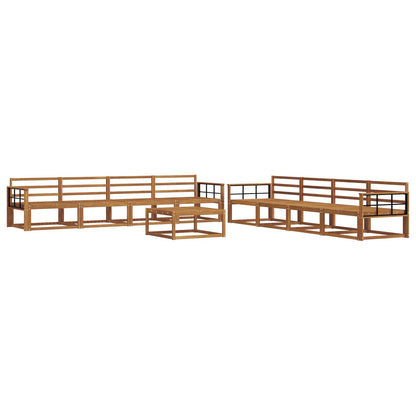 vidaXL Outdoor Sofa Set 9 pcs Natural Solid Acacia Wood