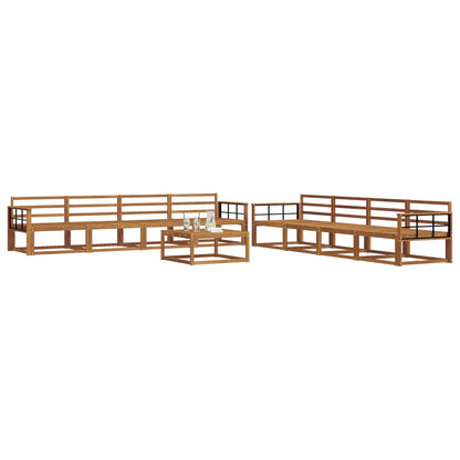 vidaXL Outdoor Sofa Set 9 pcs Natural Solid Acacia Wood