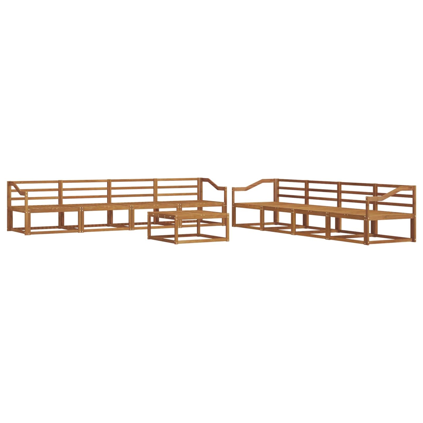 vidaXL Outdoor Sofa Set 9 pcs Natural Solid Acacia Wood