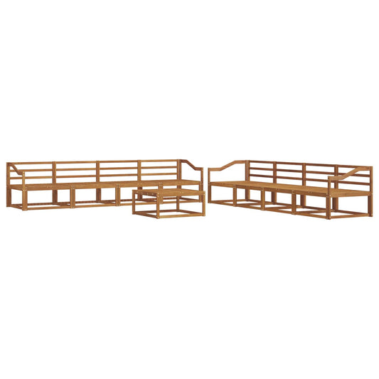 vidaXL Outdoor Sofa Set 9 pcs Natural Solid Acacia Wood
