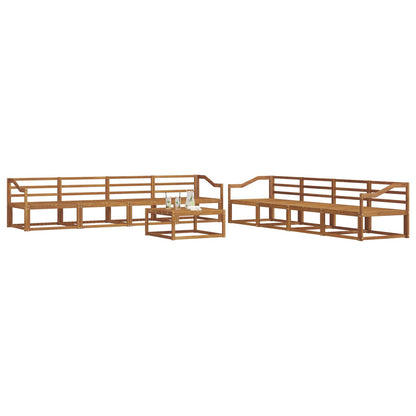 vidaXL Outdoor Sofa Set 9 pcs Natural Solid Acacia Wood