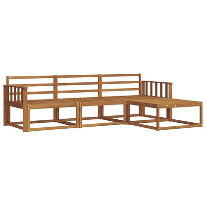 vidaXL Outdoor Sofa Set 4 pcs Natural Solid Acacia Wood