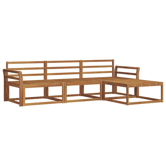 vidaXL Outdoor Sofa Set 4 pcs Natural Solid Acacia Wood