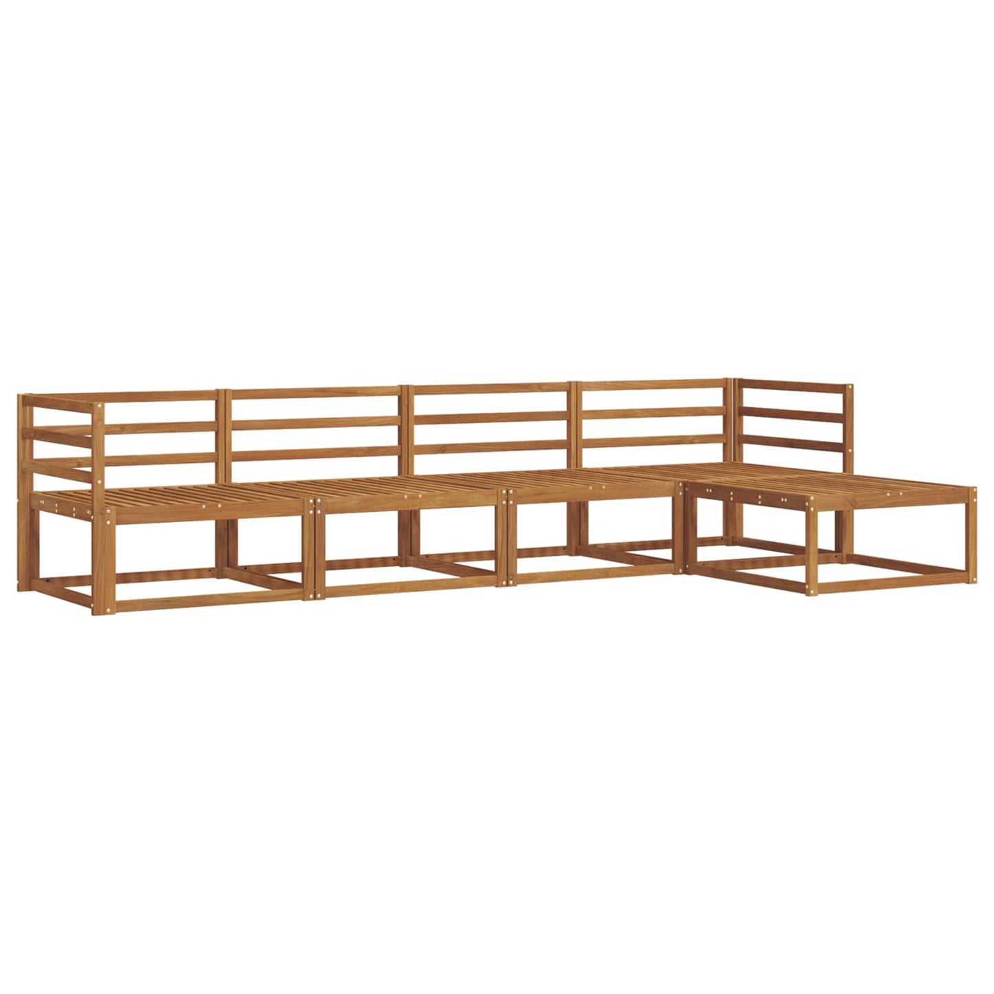 vidaXL Outdoor Sofa Set 5 pcs Natural Solid Acacia Wood