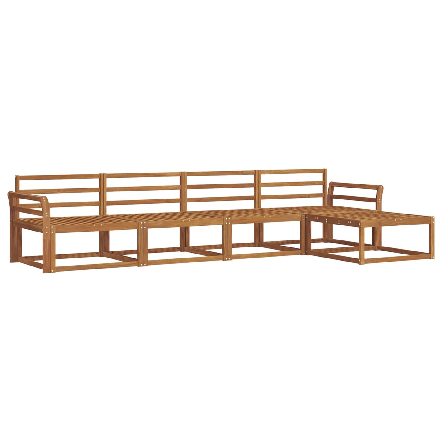 vidaXL Outdoor Sofa Set 5 pcs Natural Solid Acacia Wood
