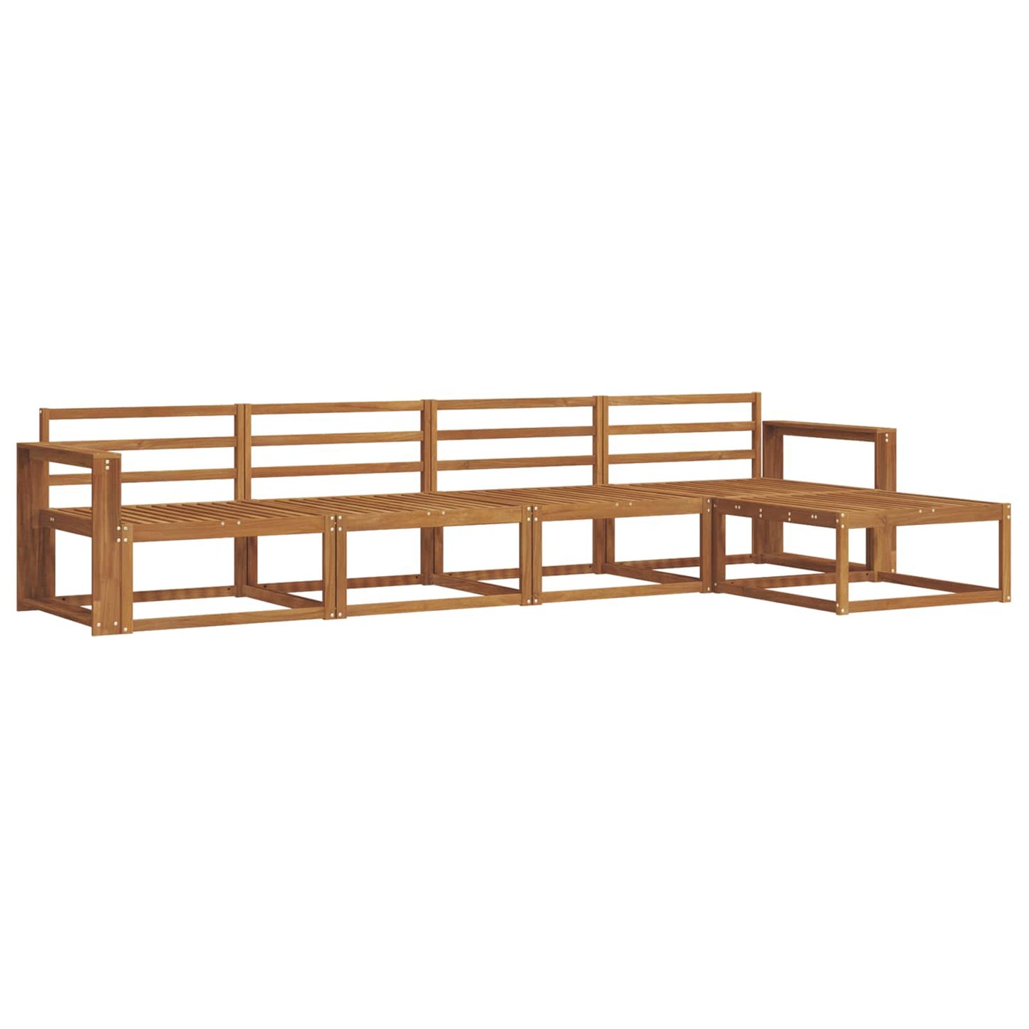 vidaXL Outdoor Sofa Set 5 pcs Natural Solid Acacia Wood