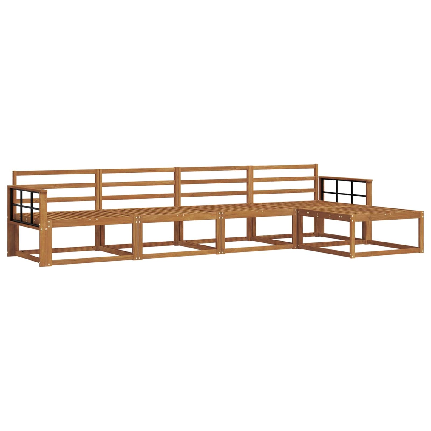 vidaXL Outdoor Sofa Set 5 pcs Natural Solid Acacia Wood
