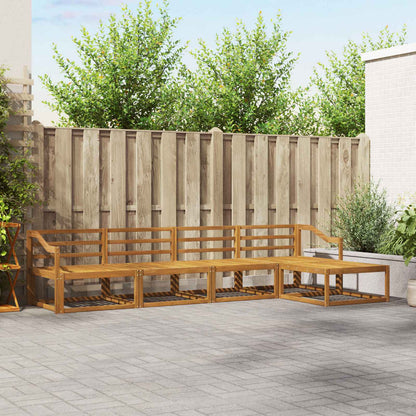 vidaXL Outdoor Sofa Set 5 pcs Natural Solid Acacia Wood