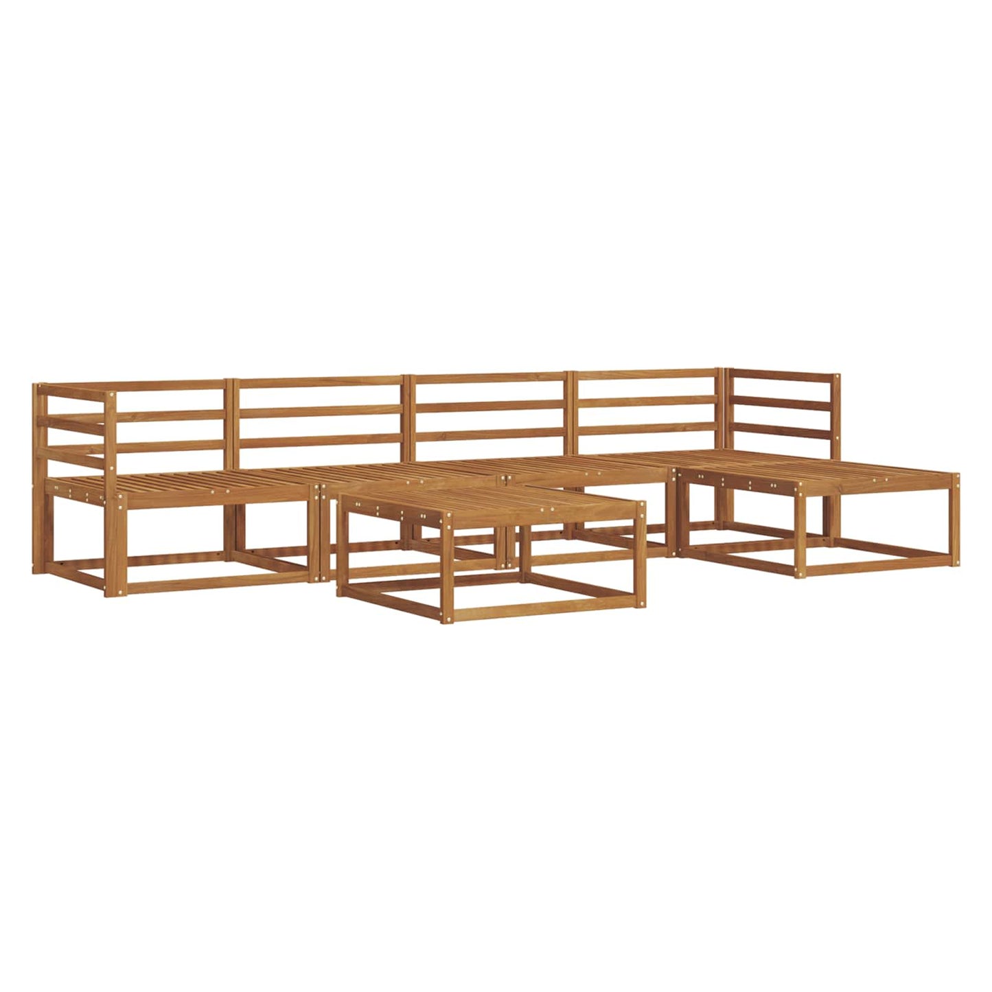 vidaXL Outdoor Sofa Set 6 pcs Natural Solid Acacia Wood