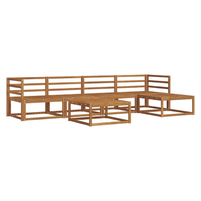 vidaXL Outdoor Sofa Set 6 pcs Natural Solid Acacia Wood