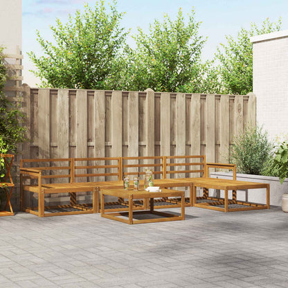 vidaXL Outdoor Sofa Set 6 pcs Natural Solid Acacia Wood