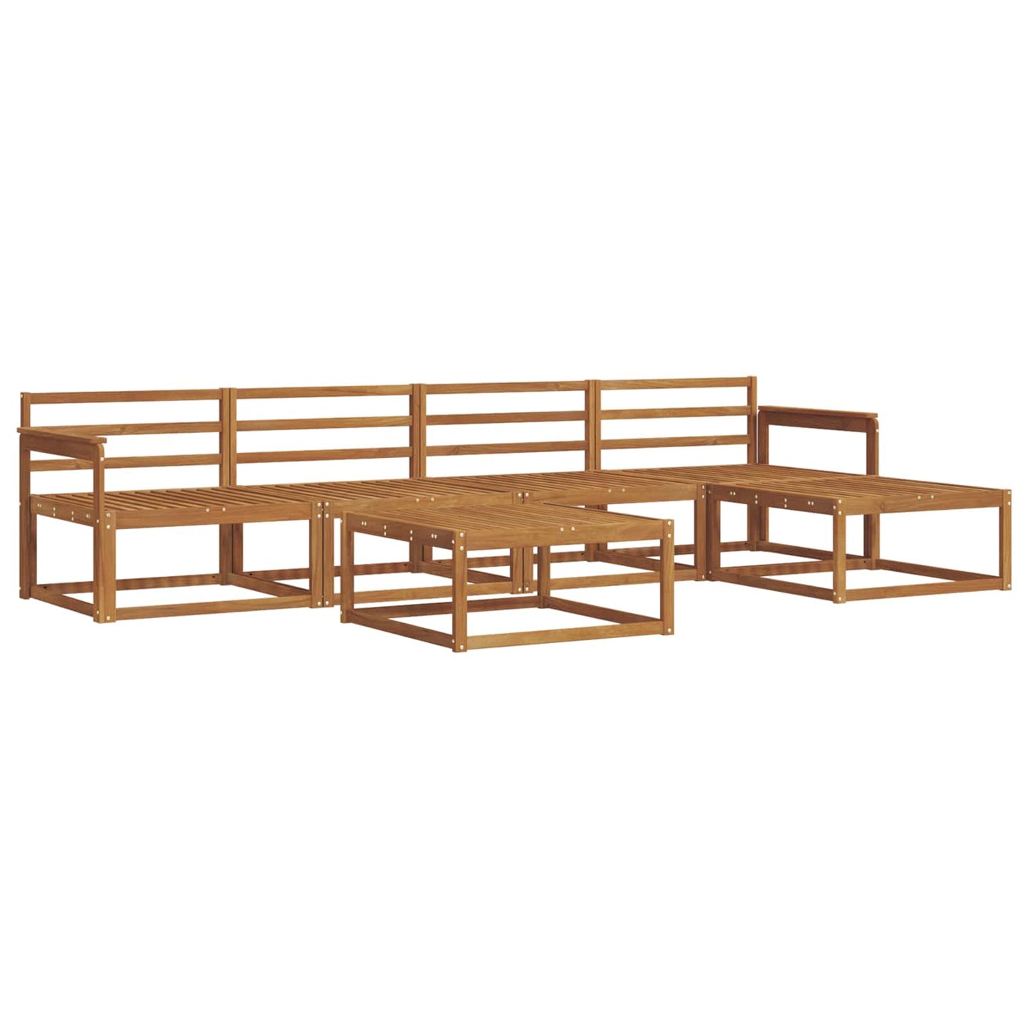 vidaXL Outdoor Sofa Set 6 pcs Natural Solid Acacia Wood