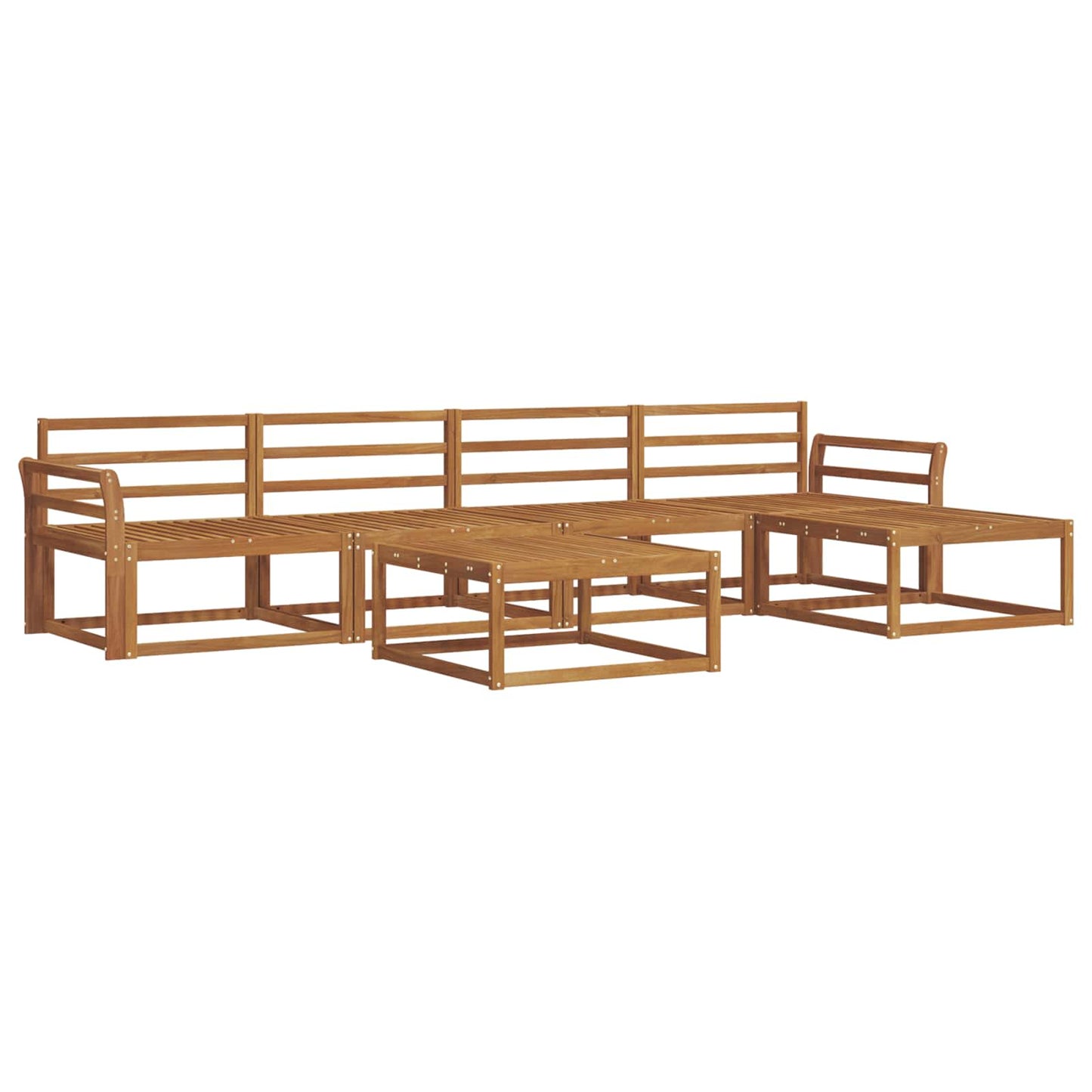 vidaXL Outdoor Sofa Set 6 pcs Natural Solid Acacia Wood