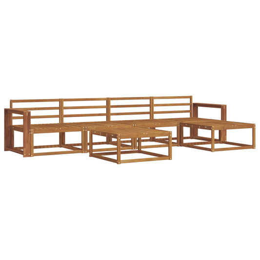 vidaXL Outdoor Sofa Set 6 pcs Natural Solid Acacia Wood