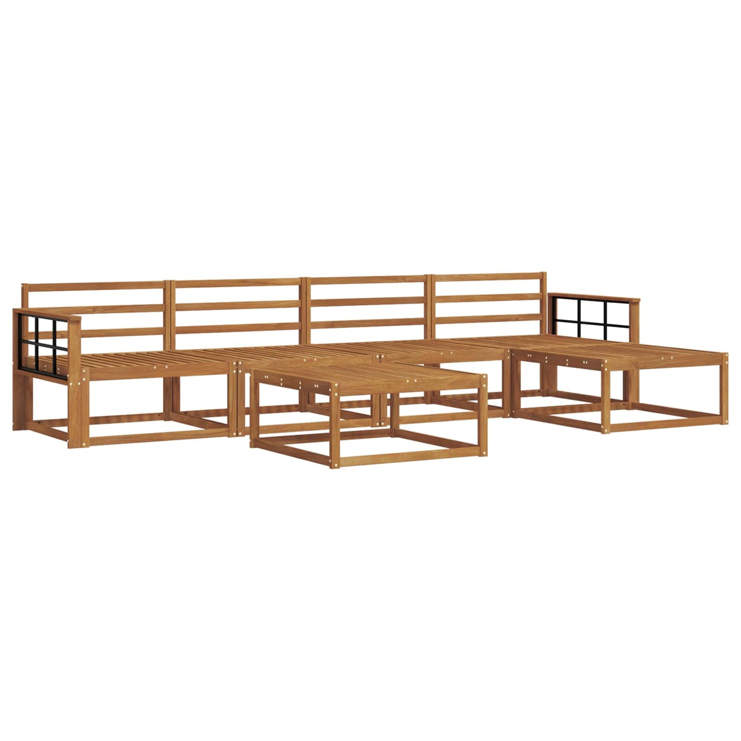 vidaXL Outdoor Sofa Set 6 pcs Natural Solid Acacia Wood