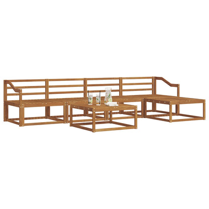 vidaXL Outdoor Sofa Set 6 pcs Natural Solid Acacia Wood