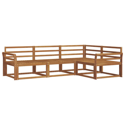vidaXL Outdoor Sofa Set 4 pcs Natural Solid Acacia Wood