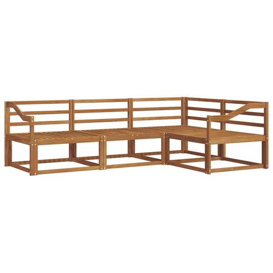 vidaXL Outdoor Sofa Set 4 pcs Natural Solid Acacia Wood