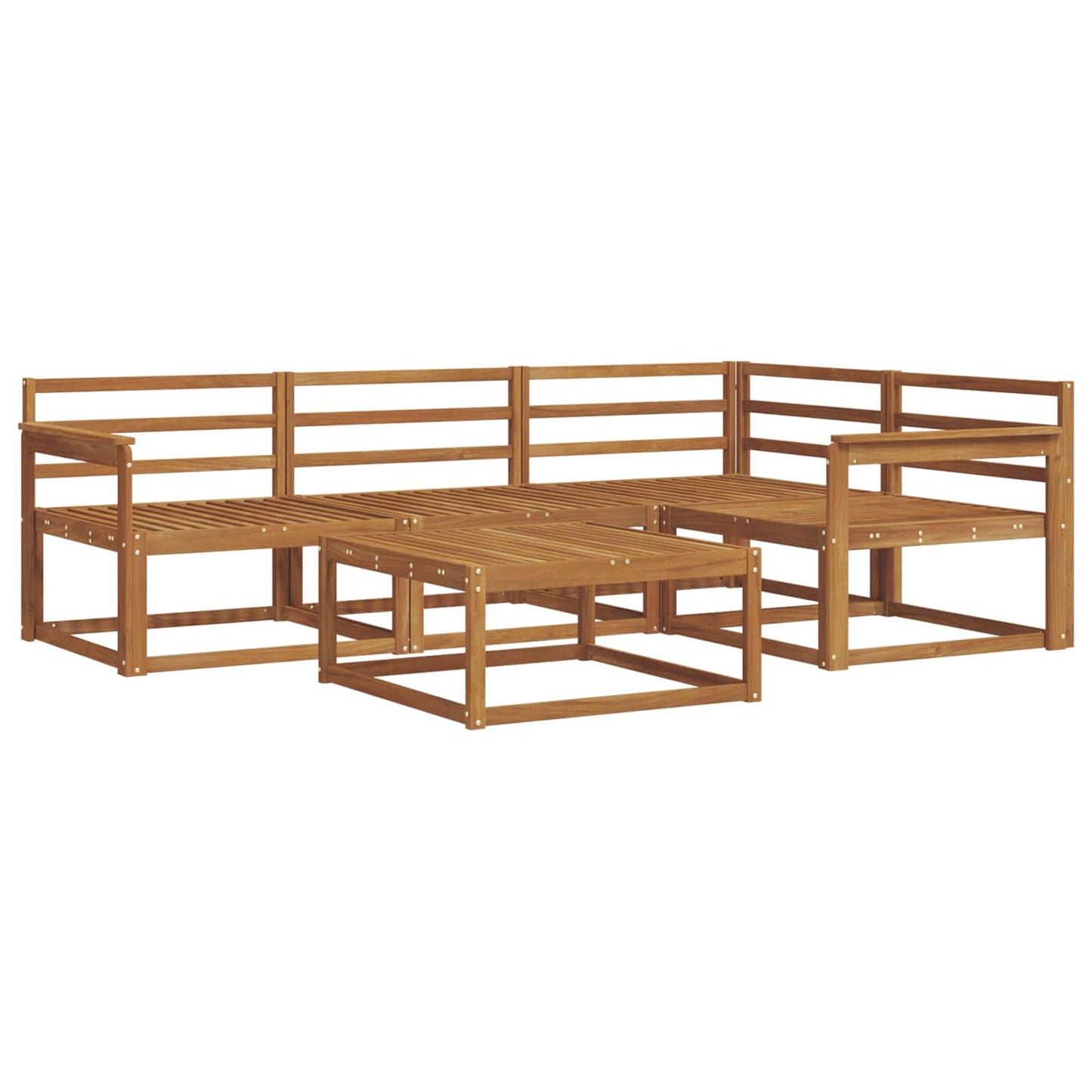 vidaXL Outdoor Sofa Set 5 pcs Natural Solid Acacia Wood