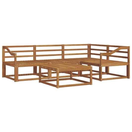 vidaXL Outdoor Sofa Set 5 pcs Natural Solid Acacia Wood