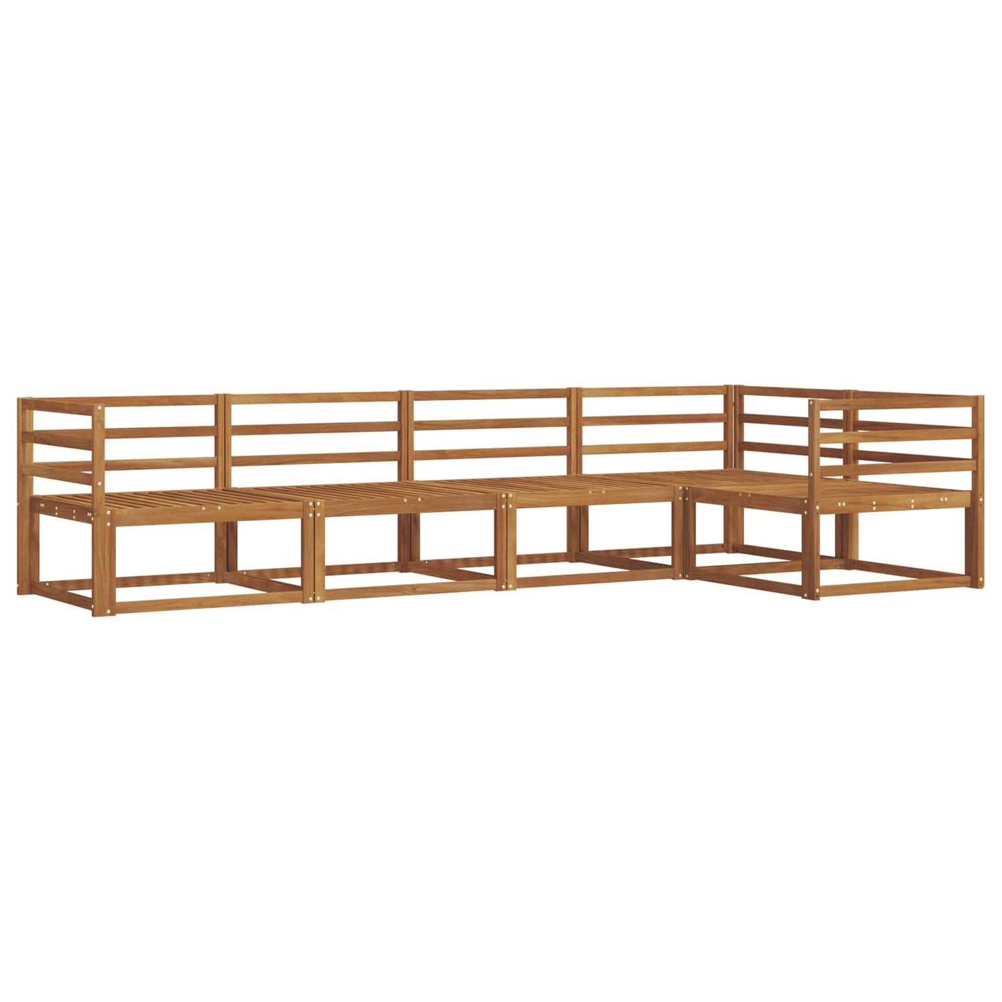 vidaXL Outdoor Sofa Set 5 pcs Natural Solid Acacia Wood