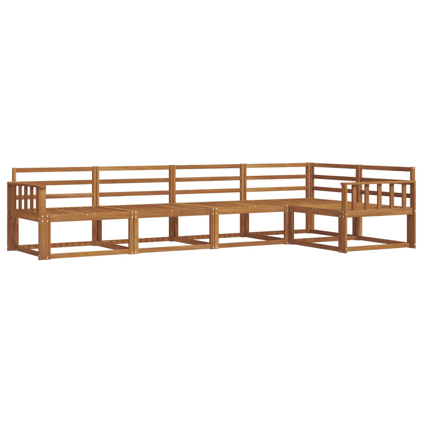 vidaXL Outdoor Sofa Set 5 pcs Natural Solid Acacia Wood