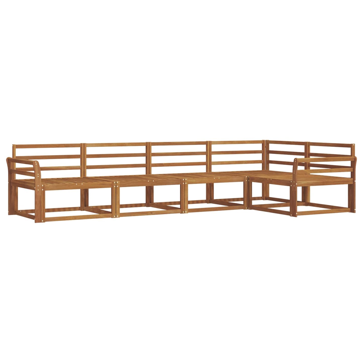 vidaXL Outdoor Sofa Set 5 pcs Natural Solid Acacia Wood