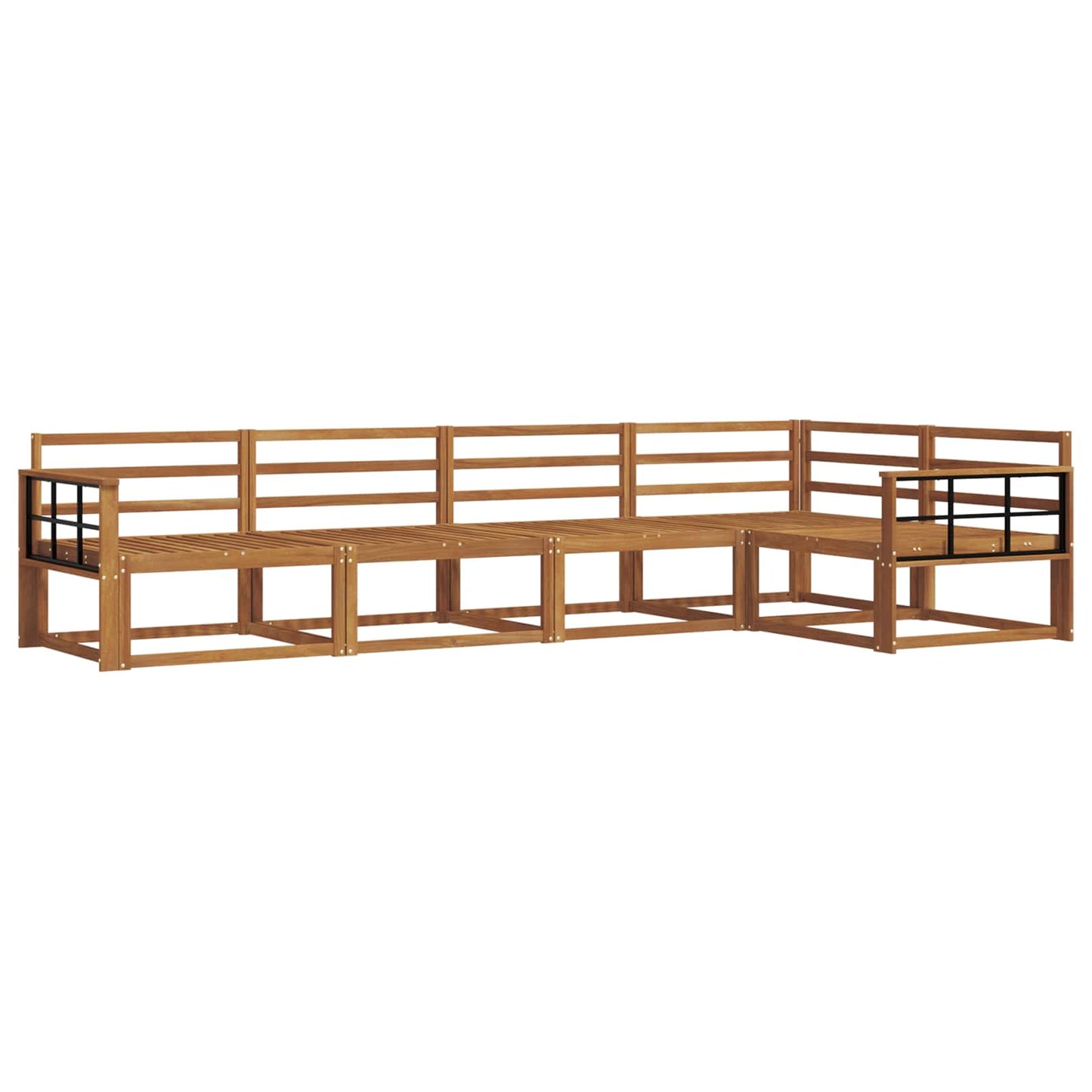 vidaXL Outdoor Sofa Set 5 pcs Natural Solid Acacia Wood