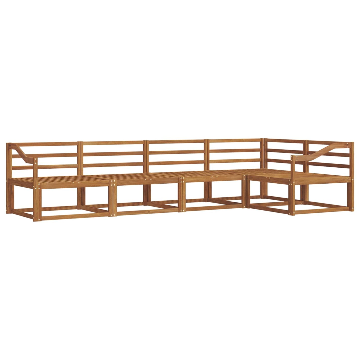 vidaXL Outdoor Sofa Set 5 pcs Natural Solid Acacia Wood