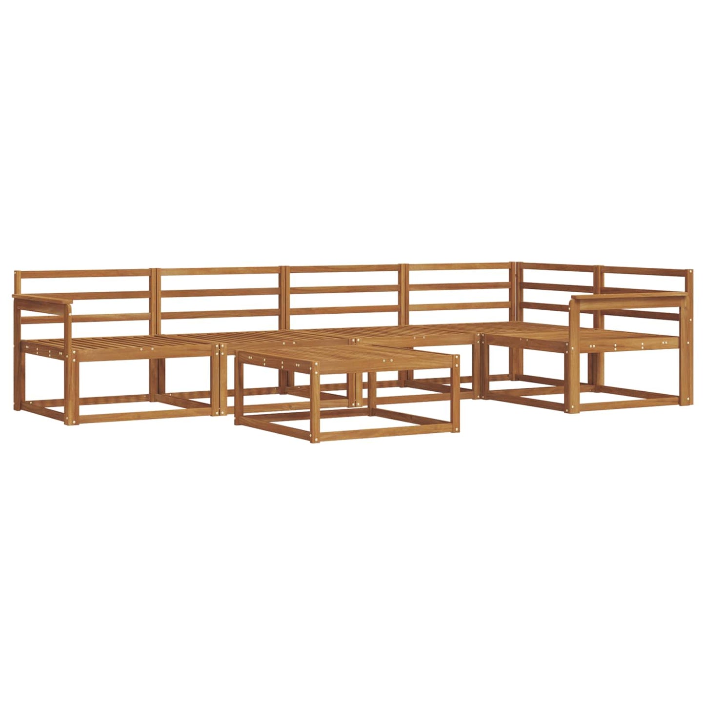 vidaXL Outdoor Sofa Set 6 pcs Natural Solid Acacia Wood