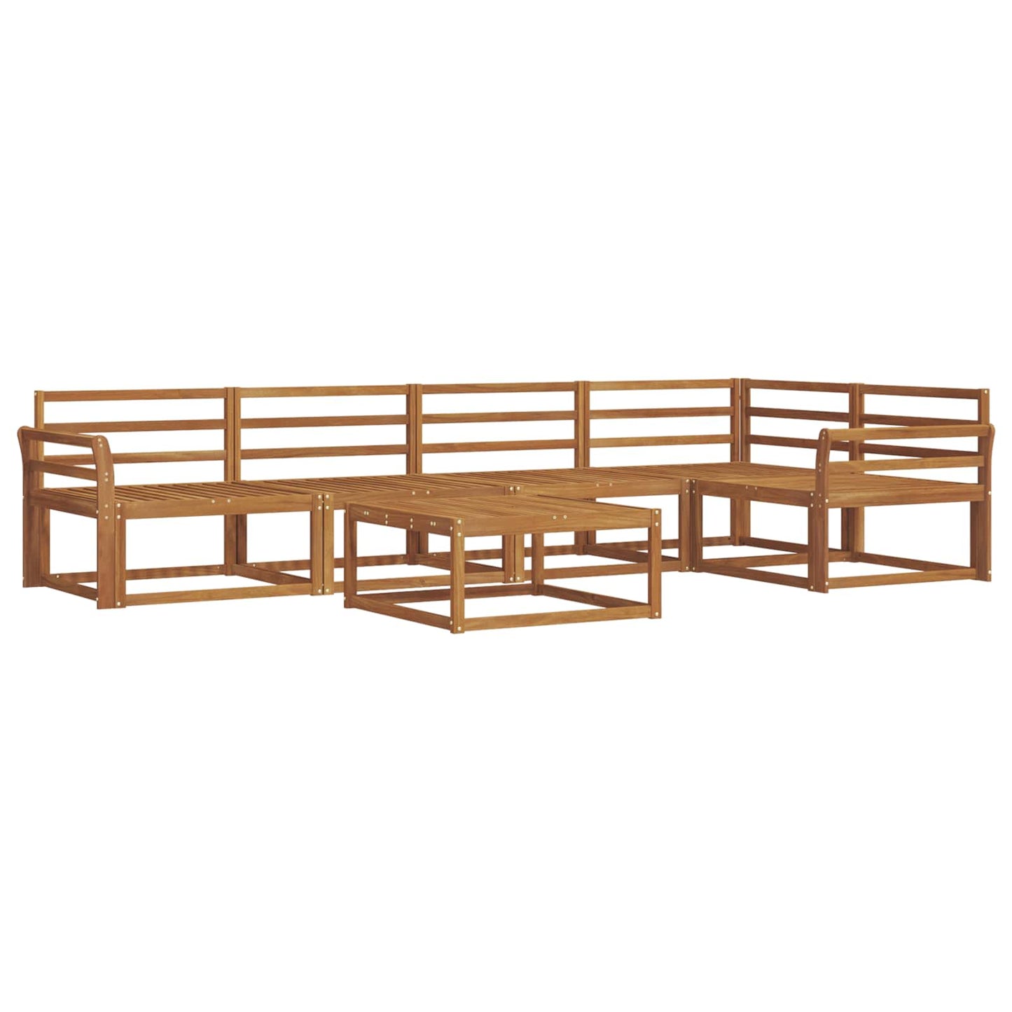 vidaXL Outdoor Sofa Set 6 pcs Natural Solid Acacia Wood