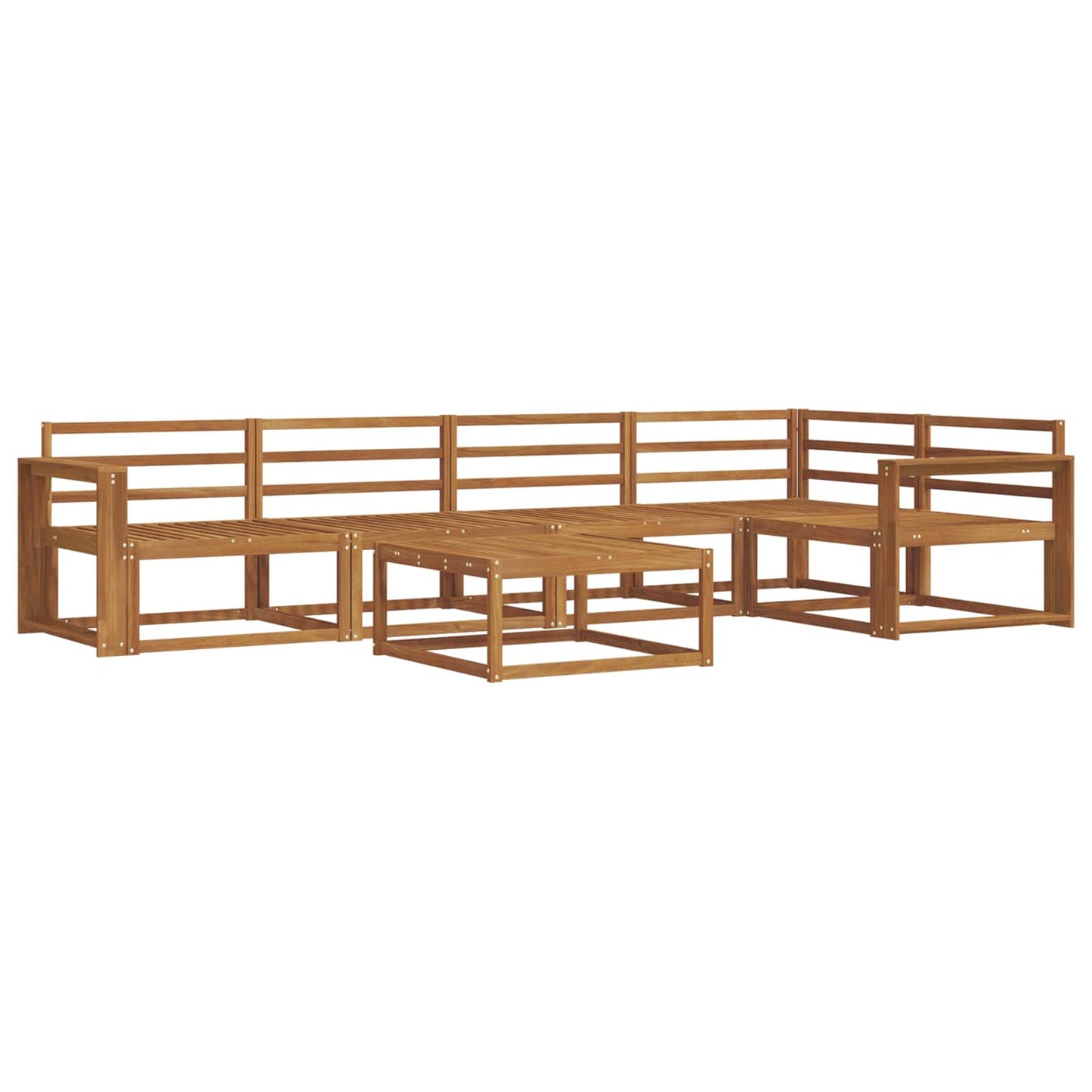 vidaXL Outdoor Sofa Set 6 pcs Natural Solid Acacia Wood