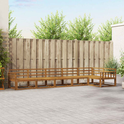 vidaXL Outdoor Sofa Set 6 pcs Natural Solid Acacia Wood