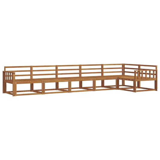 vidaXL Outdoor Sofa Set 6 pcs Natural Solid Acacia Wood