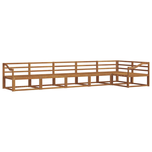 vidaXL Outdoor Sofa Set 6 pcs Natural Solid Acacia Wood