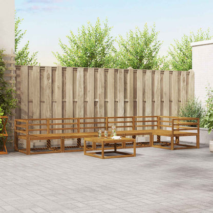 vidaXL Outdoor Sofa Set 7 pcs Natural Solid Acacia Wood