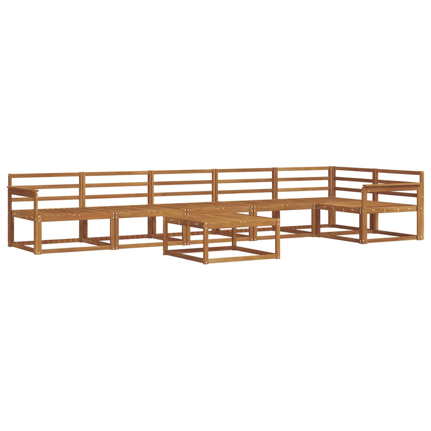 vidaXL Outdoor Sofa Set 7 pcs Natural Solid Acacia Wood