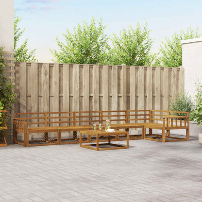 vidaXL Outdoor Sofa Set 7 pcs Natural Solid Acacia Wood