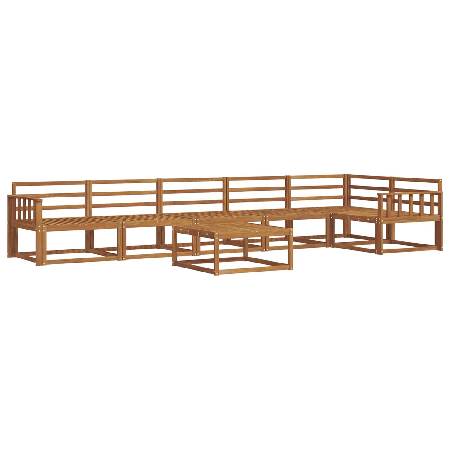 vidaXL Outdoor Sofa Set 7 pcs Natural Solid Acacia Wood