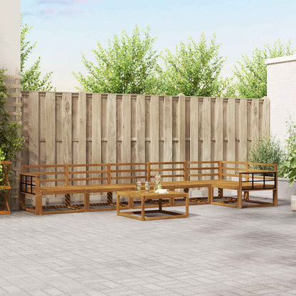 vidaXL Outdoor Sofa Set 7 pcs Natural Solid Acacia Wood