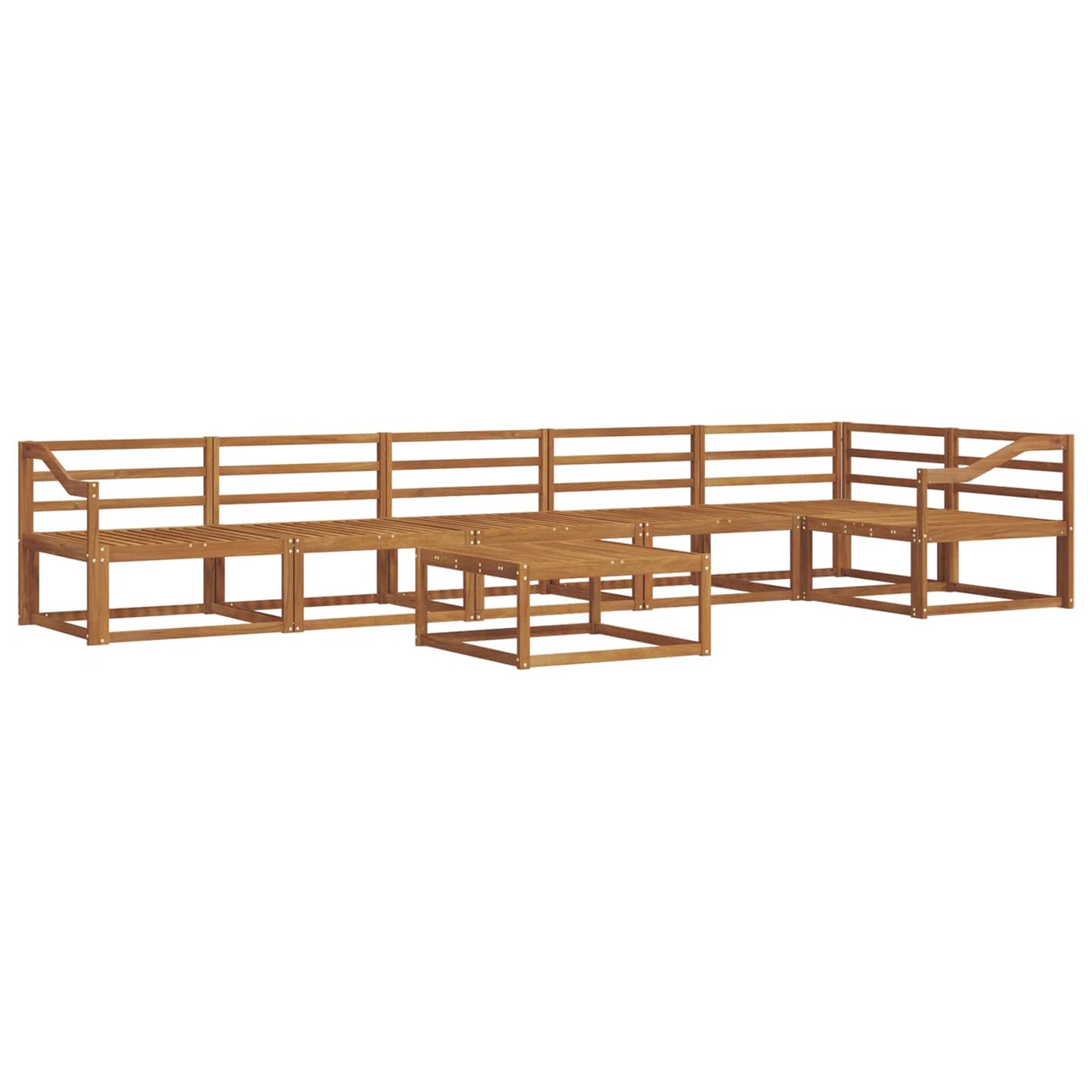 vidaXL Outdoor Sofa Set 7 pcs Natural Solid Acacia Wood