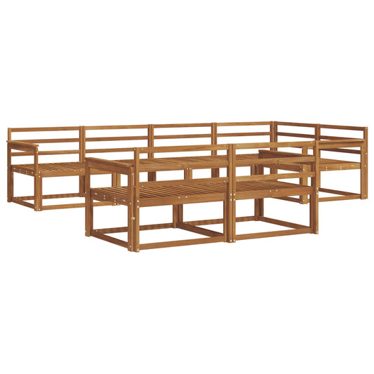 vidaXL Outdoor Sofa Set 7 pcs Natural Solid Acacia Wood