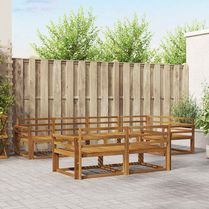 vidaXL Outdoor Sofa Set 7 pcs Natural Solid Acacia Wood