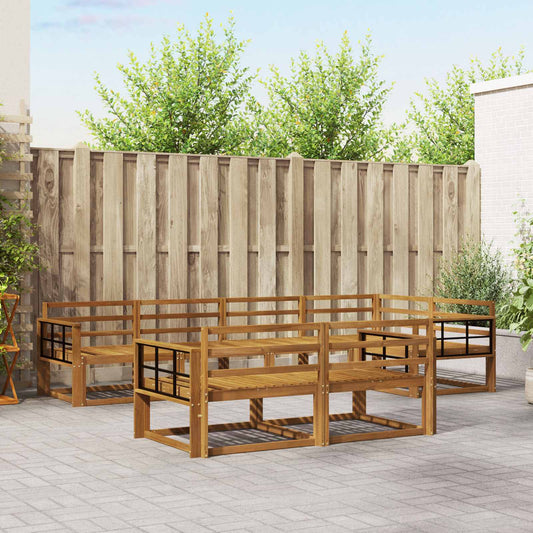 vidaXL Outdoor Sofa Set 7 pcs Natural Solid Acacia Wood
