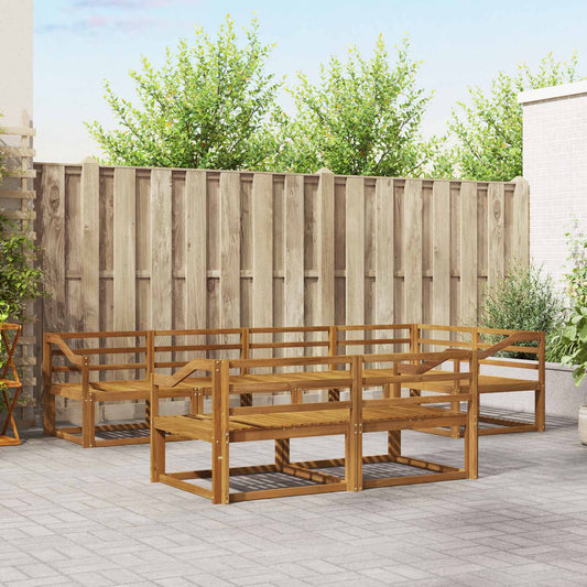 vidaXL Outdoor Sofa Set 7 pcs Natural Solid Acacia Wood