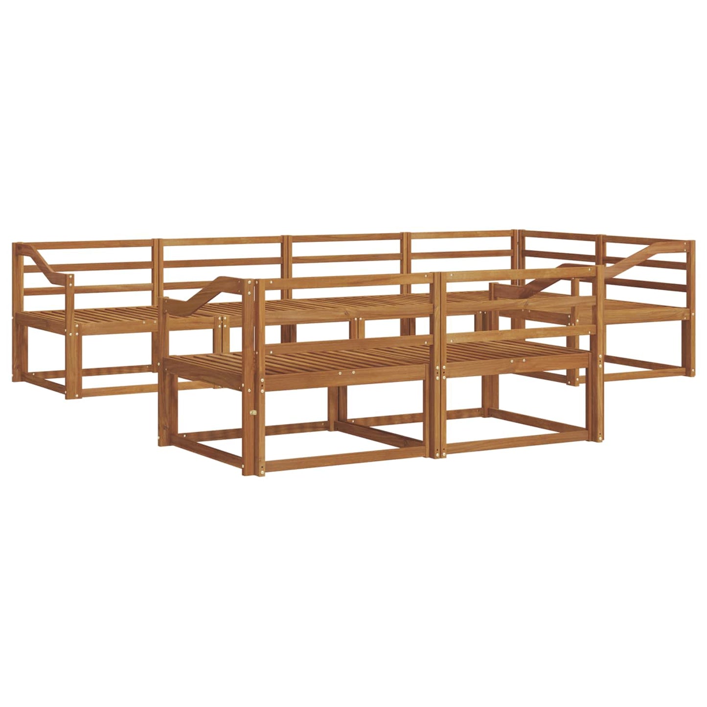 vidaXL Outdoor Sofa Set 7 pcs Natural Solid Acacia Wood