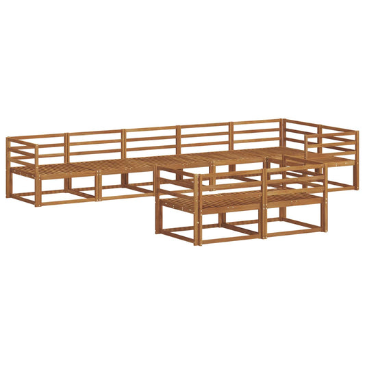 vidaXL Outdoor Sofa Set 8 pcs Natural Solid Acacia Wood