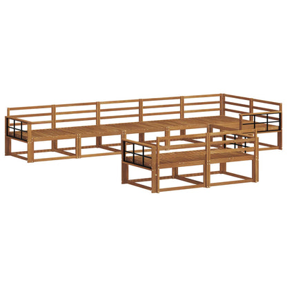 vidaXL Outdoor Sofa Set 8 pcs Natural Solid Acacia Wood